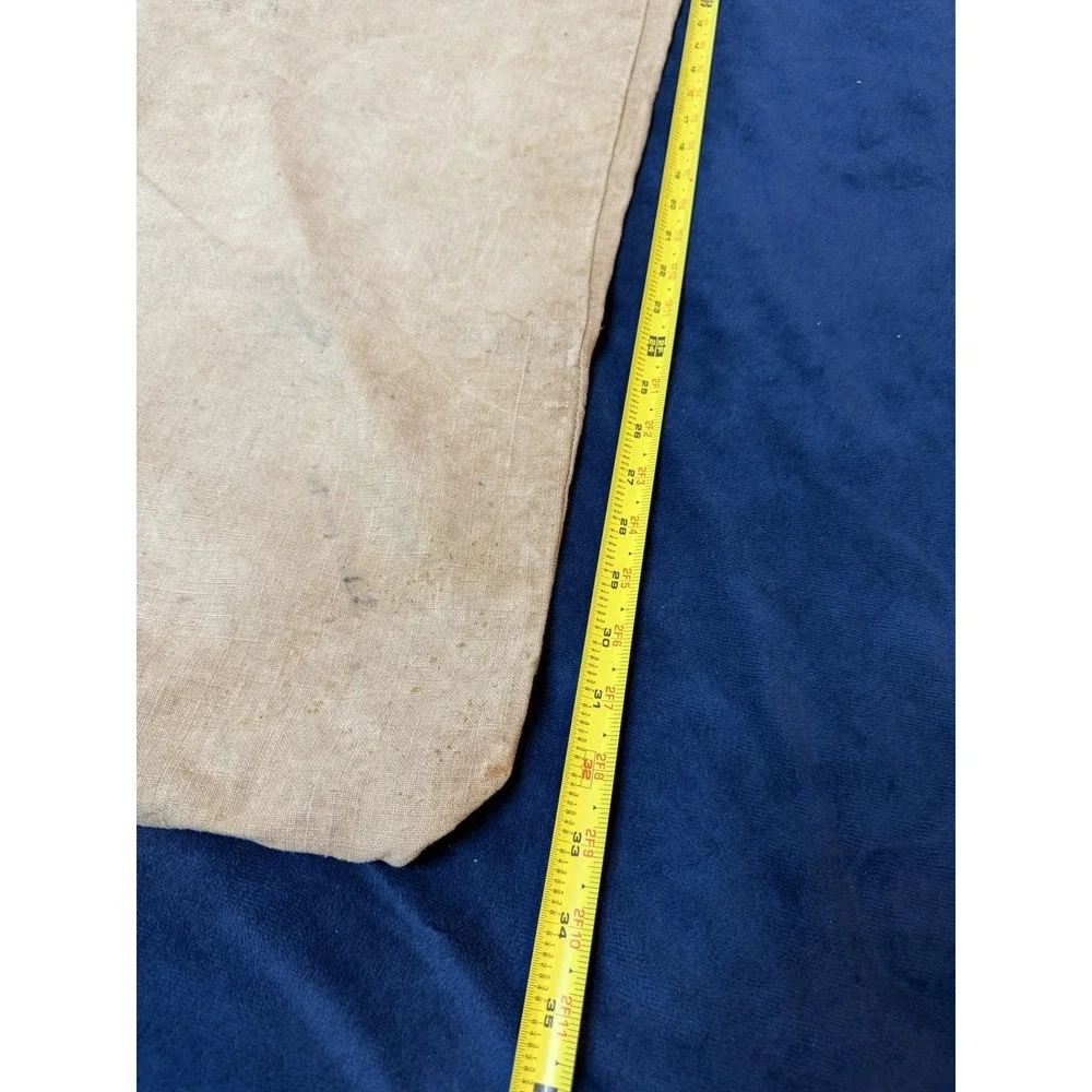 Vintage 1960s Blank Cloth Canvas Seed Sack Bag Drawstring 35x24